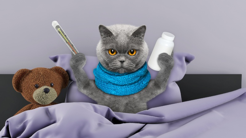 تشخیص تب در گربه ها به چه صورت است؟